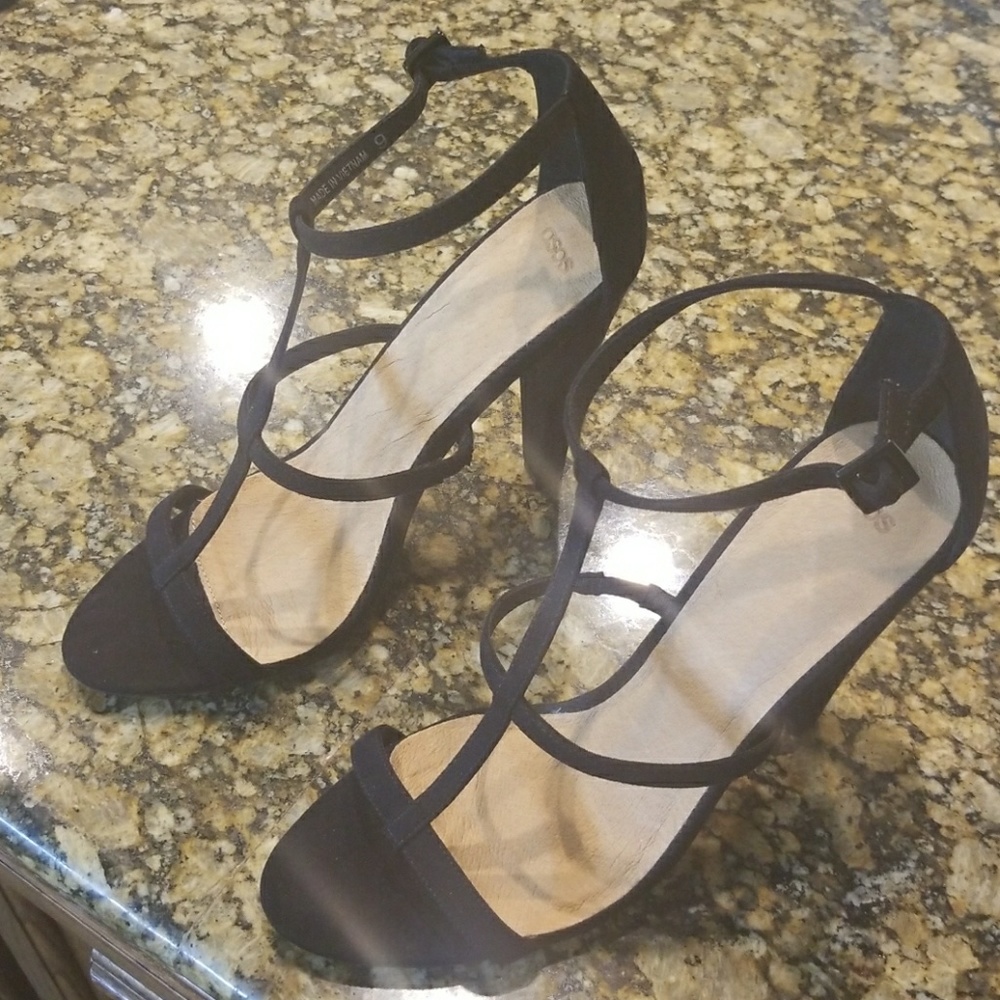 Black Strapy Heels